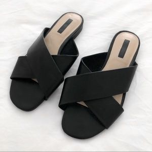 Faux Leather Slippers